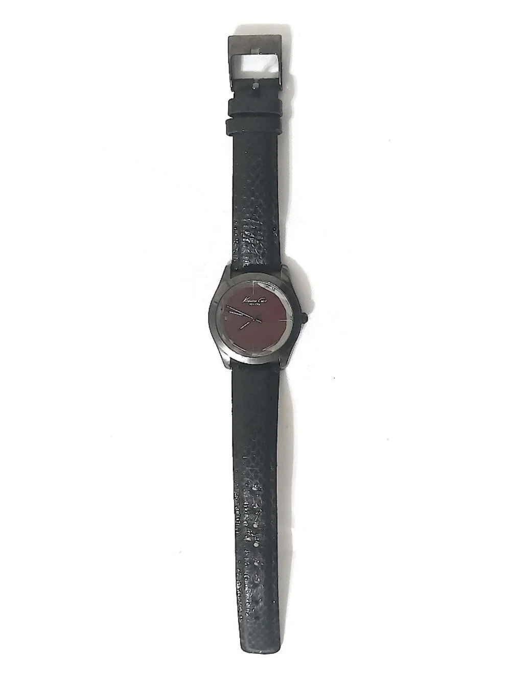 Kenneth Cole New York KC2669 Watch 35mm Faceted Crystal Leather Untested